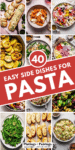 Collage of the best side dishes for pasta.