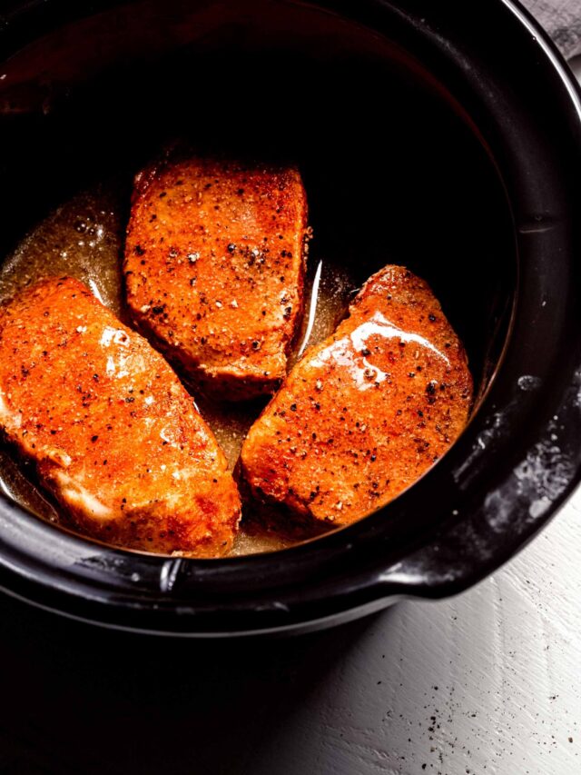 Slow Cooker Pork Chops with Gravy Platings + Pairings