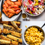 Collage of the best side dishes for wings.