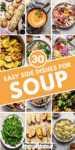 Collage of the best sides for soup with text overlay.