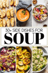 Collage of the best sides for soup with text overlay.