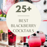 Collage of blackberry cocktails with text overlay - best blackberry cocktails.