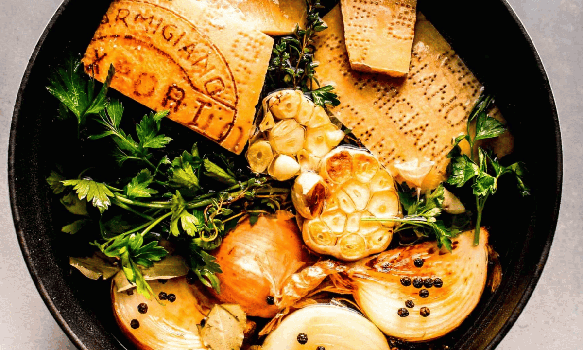 How to Make Parmesan Broth with Cheese Rinds + Ways to Use It