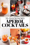 Collage of aperol cocktails with text overlay.