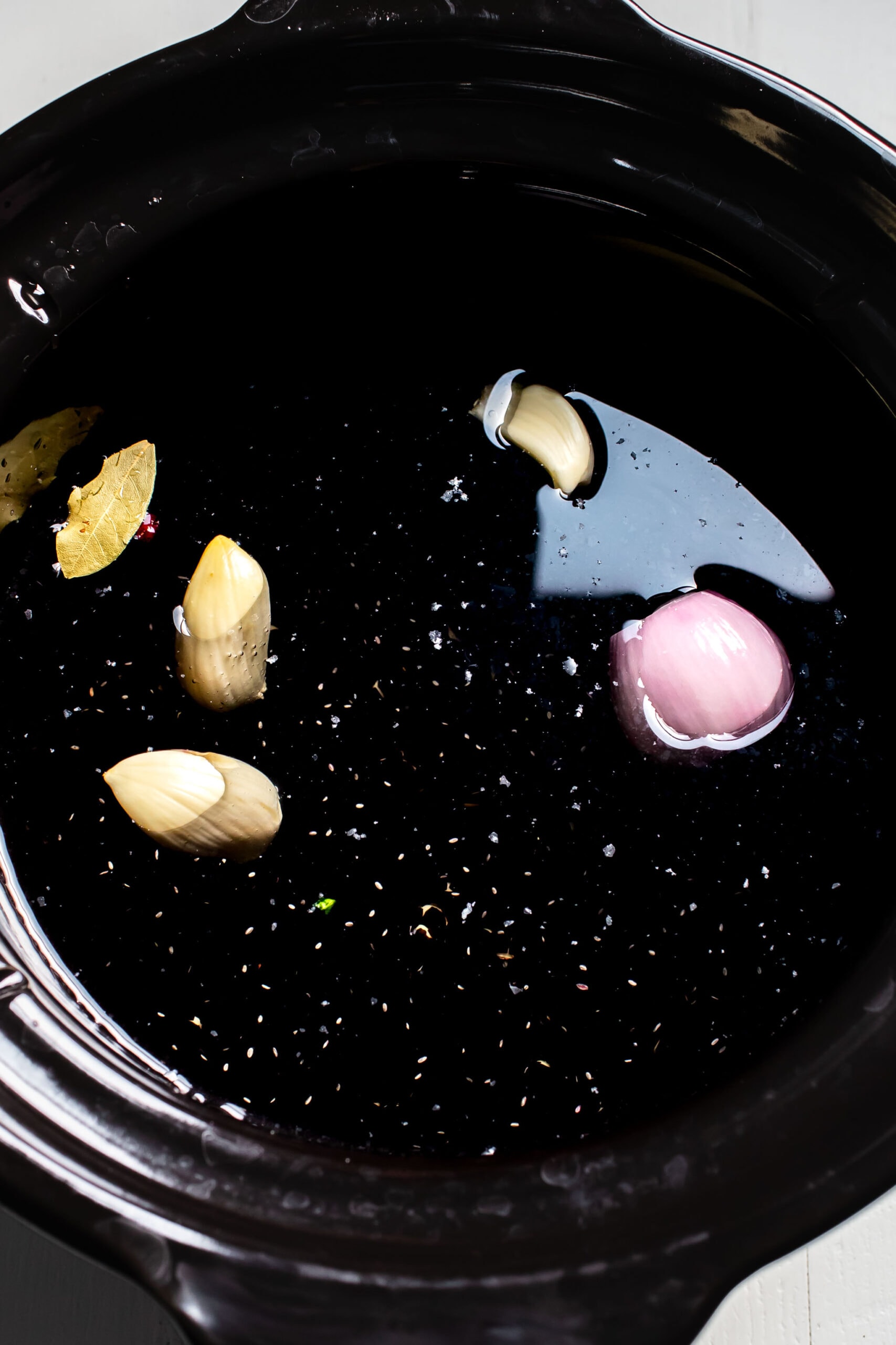 All ingredients in crockpot.