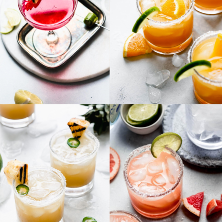 COLLAGE OF TRIPLE SEC DRINKS.