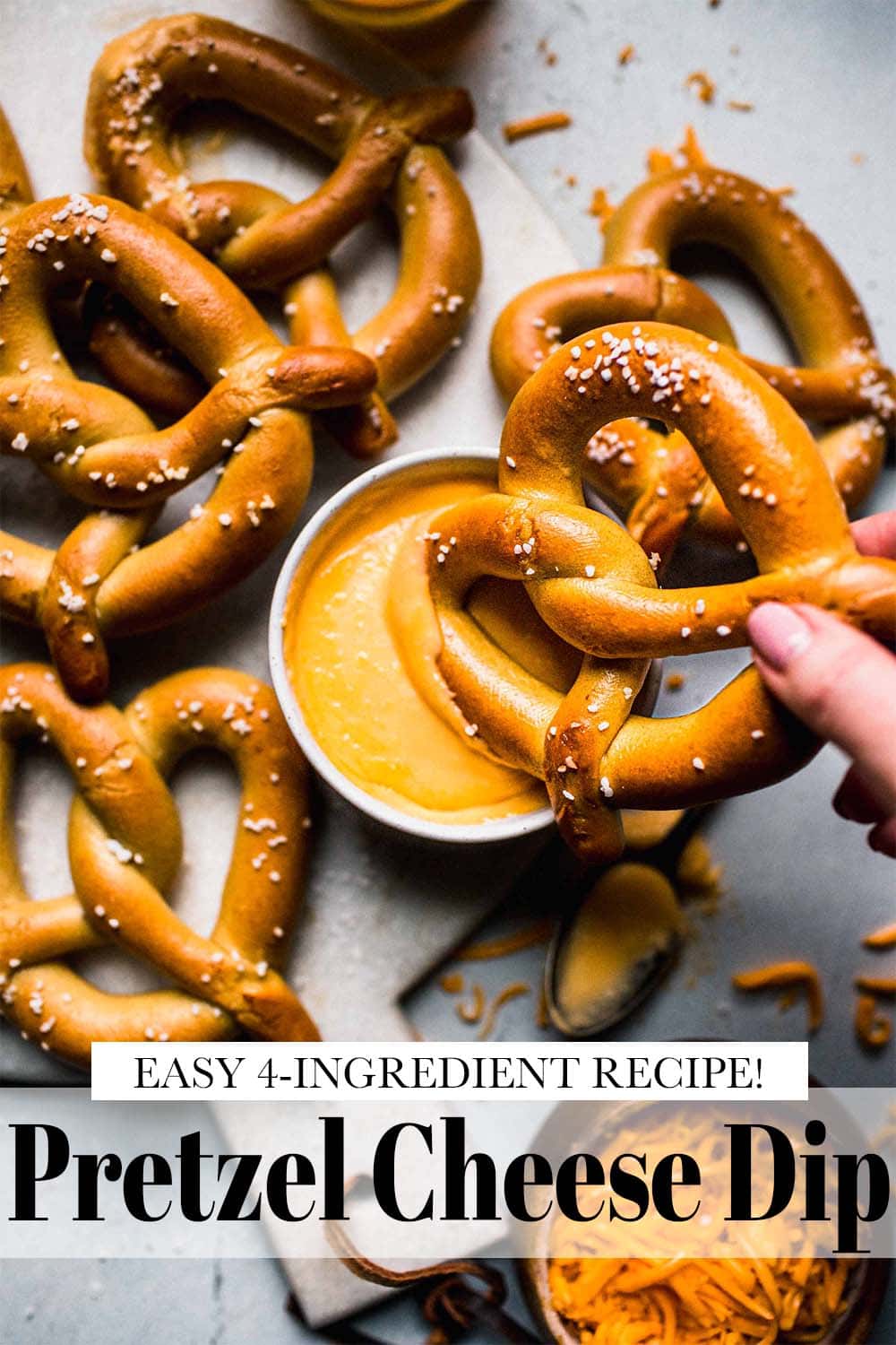 Pretzel Cheese Dip (4-Ingredient Easy Recipe!!!)