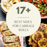 Collage of side dishes for cabbage rolls - with text: what to serve with cabbage rolls.