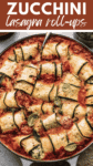 Cheesy Vegetarian Zucchini Roll Ups pin.