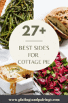 Collage of side dishes for cottage pie with text overlay.