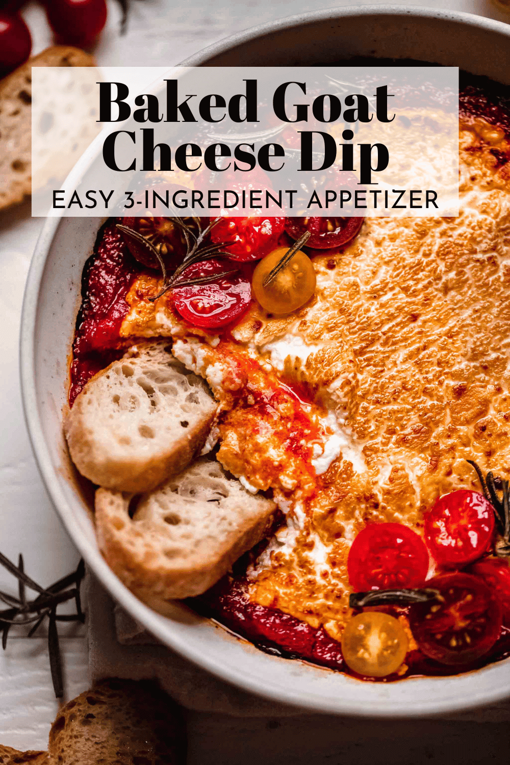 Baked Goat Cheese Appetizer (Easy 3Ingredient Recipe)