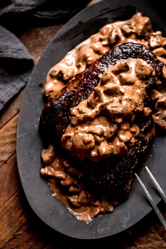 Sous Vide Roast Beef with Creamy Mushroom Sauce