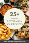 Collage of italian soups with text overlay.