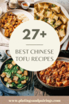 Collage of chinese tofu recipes with text overlay.