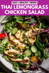 Thai Lemongrass chicken salad pinterest image.