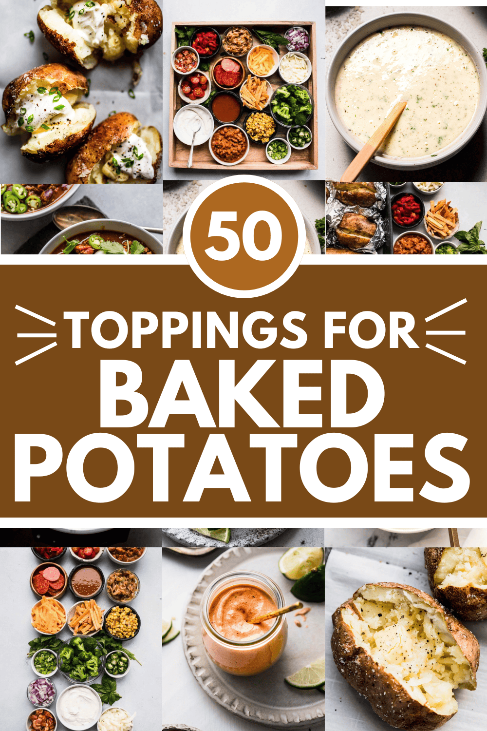 50+ Loaded Baked Potato Toppings