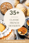 Collage of French desserts with text overlay.