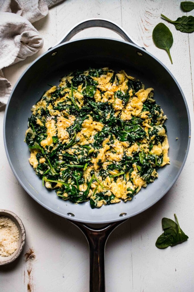 Spinach Scrambled Eggs Healthy Breakfast Recipe Spinach Scrambled Eggs Healthy Breakfast Recipe