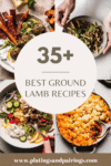 Collage of ground lamb recipes with text overlay.