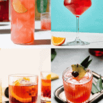 Collage of campari cocktails.