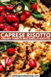 Risotto caprese pinterest image.