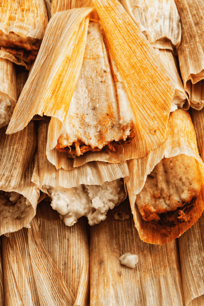 Stack of tamales. 