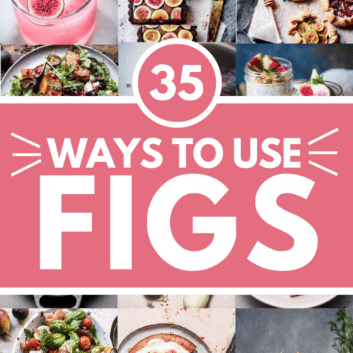 Collage of fig recipes with text overlay.