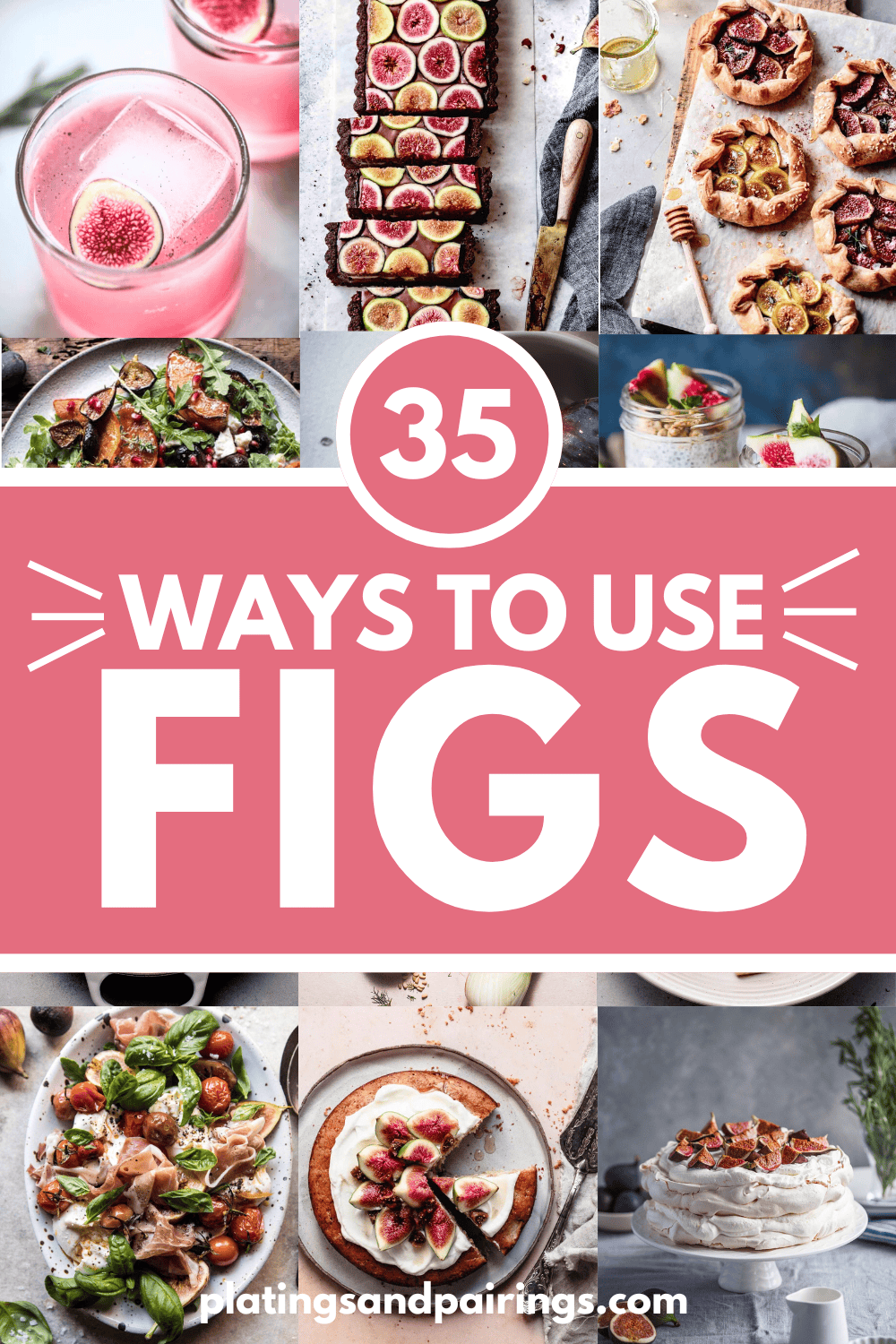 Collage of fig recipes with text overlay.