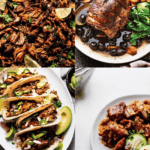 Collage of pork shoulder recipes.