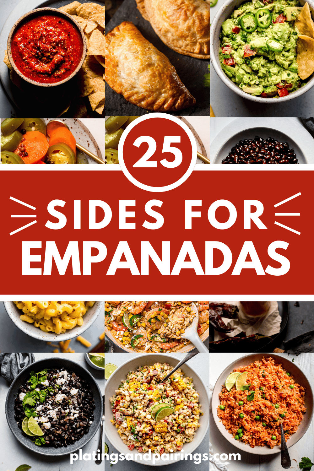 Collage of what to eat with empanadas with text overlay.
