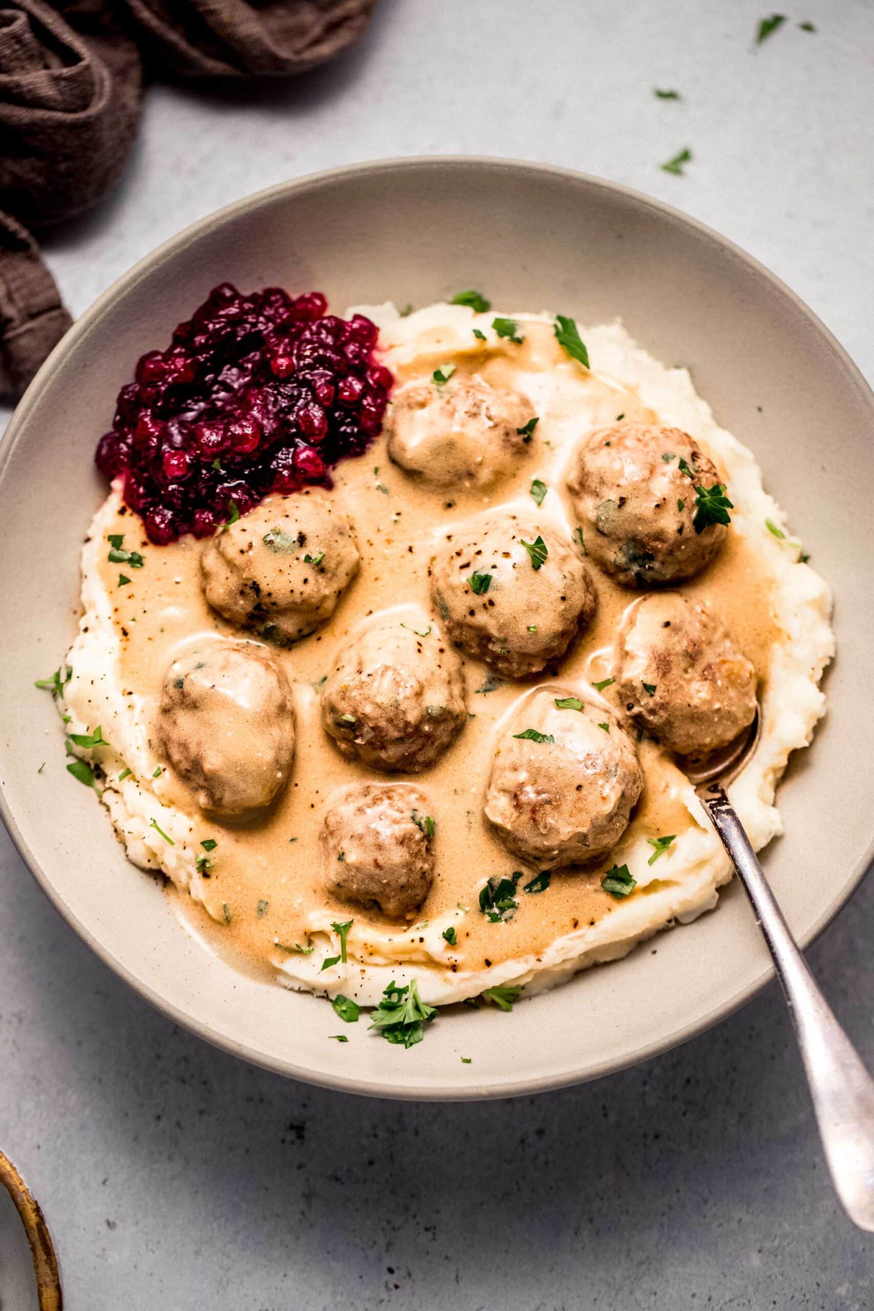 Easy Ground Turkey Swedish Meatballs