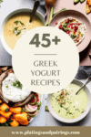 Collage of greek yogurt recipes with text overlay.