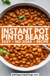 No soak instant pot pinto beans pinterest image.