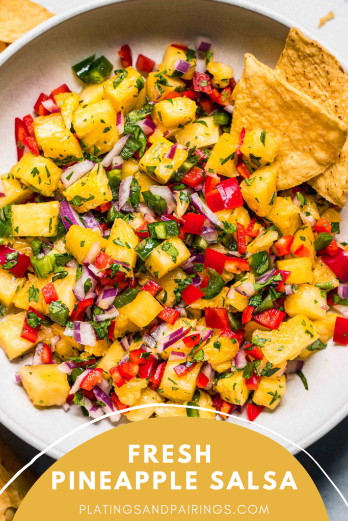 Pineapple salsa pinterest image.