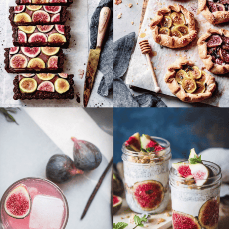Collage of fig recipes.