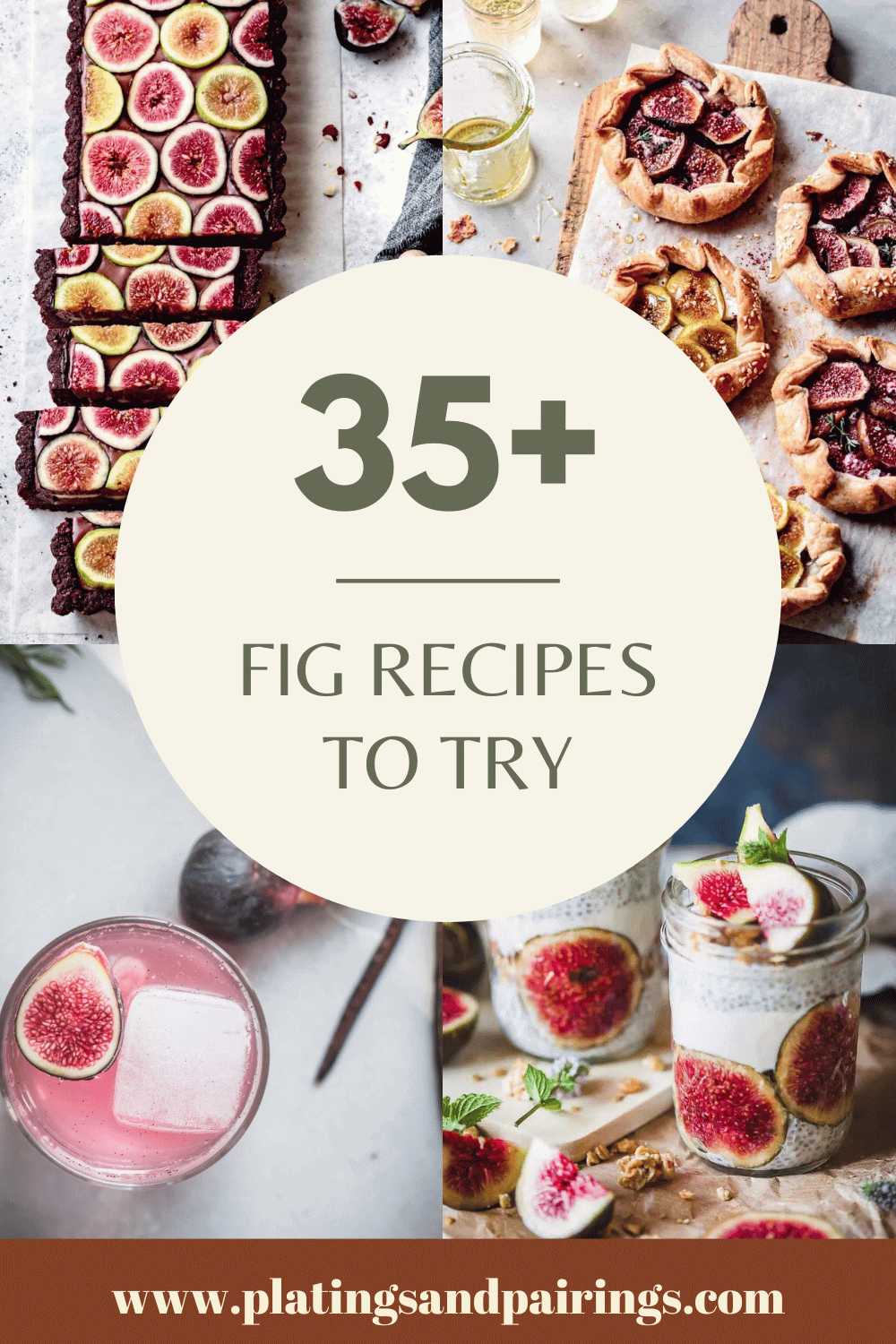 Collage of fig recipes with text overlay.