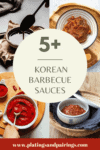 Collage of Korean BBQ sauces with text overlay.