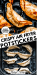 Air fryer potstickers pinterest image.