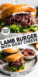 Lamb burgers pinterest image.