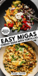Migas recipe pinterest image.