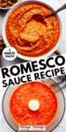 Romesco sauce pinterest image.