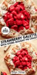 Strawberry galette pinterest image.