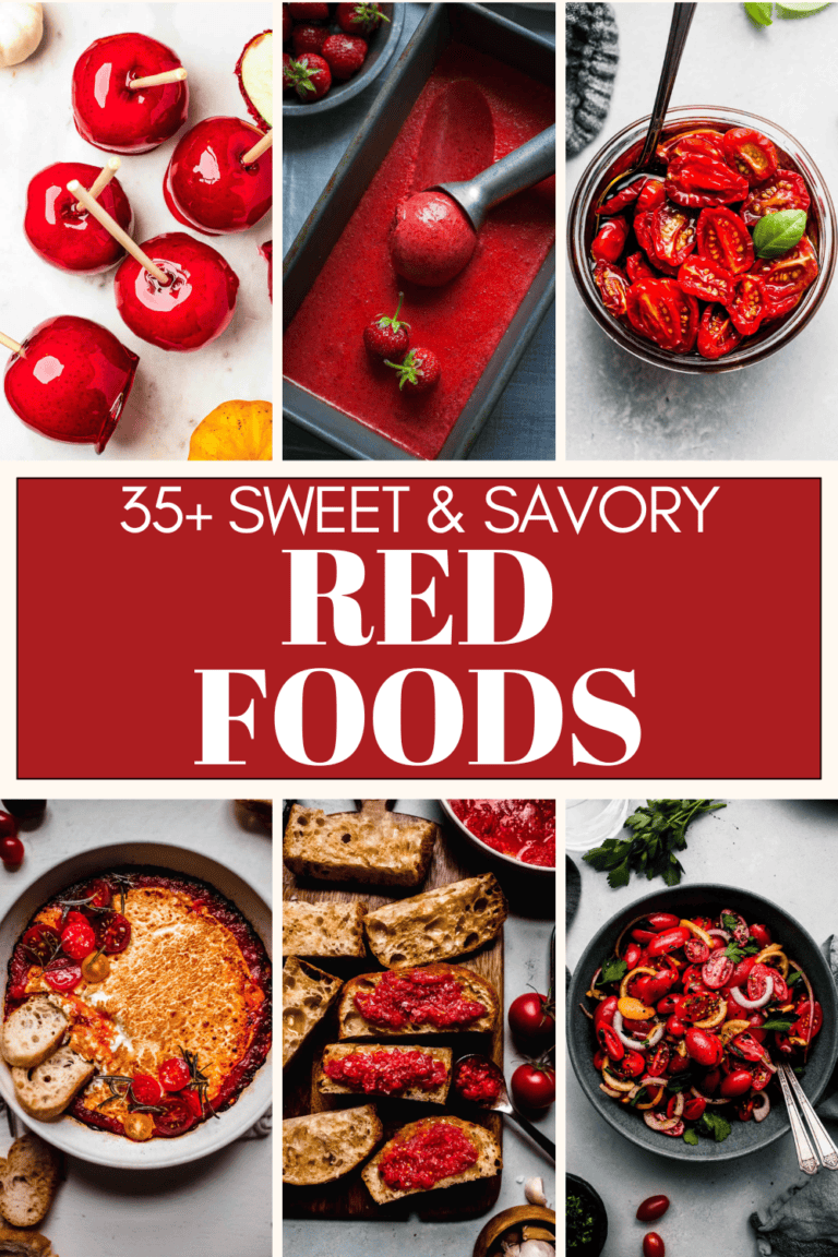 Square Red Food 35+ Red Foods for a Color Party - Platings + Pairings