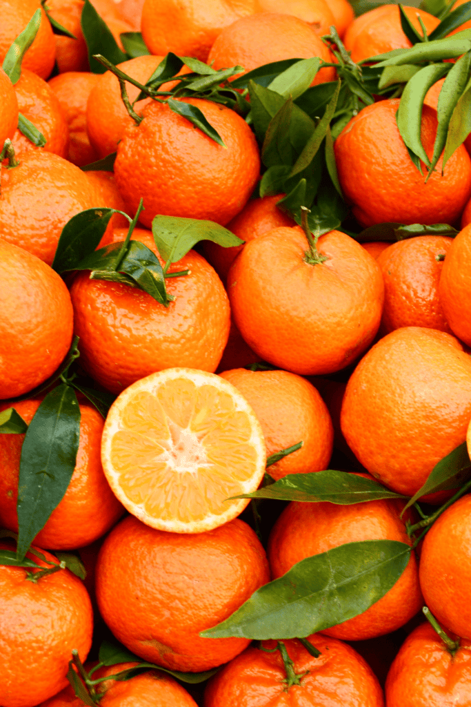 Sliced tangerines.