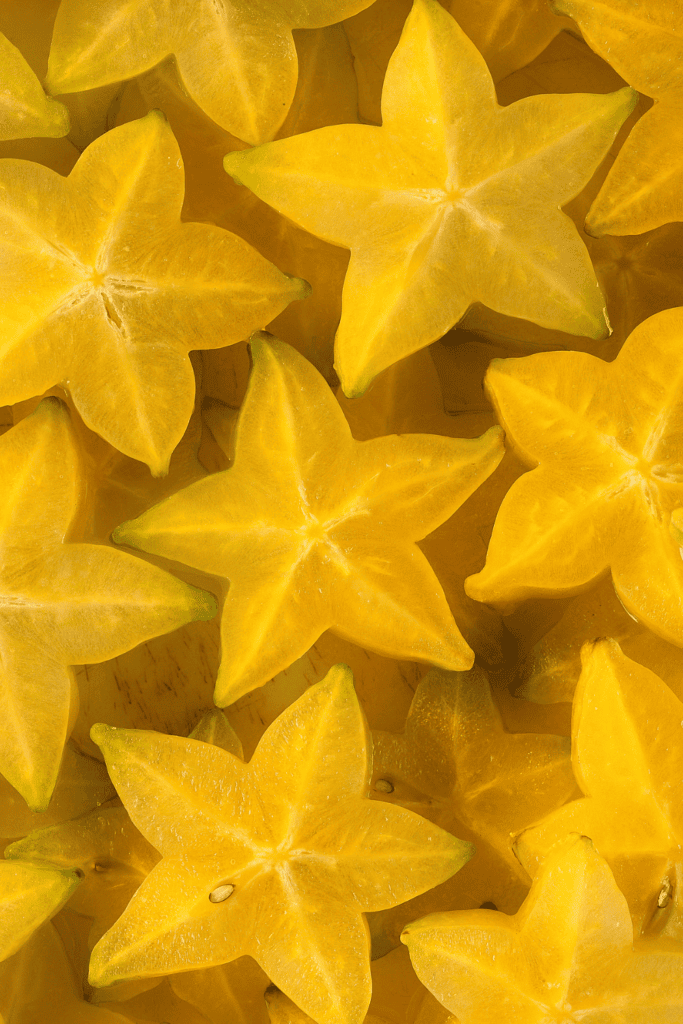 Slices of starfruit