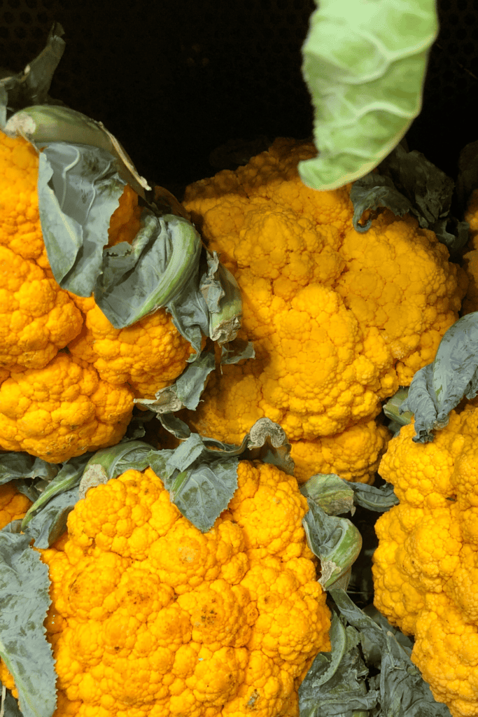 Yellow cauliflower.