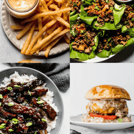 Collage of restaurant copycat recipes.