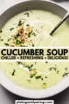 Cucumber soup pinterest image.