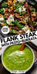 Pesto steak pinterest image.
