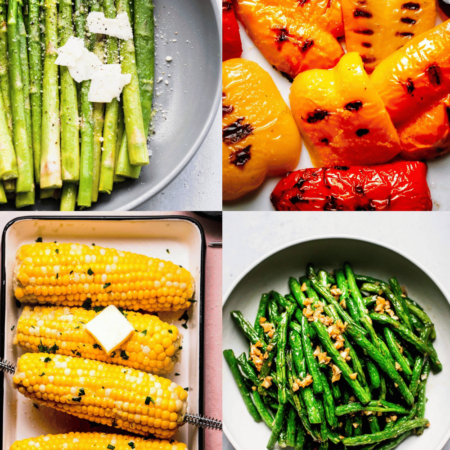 Collage of vegetable recipes.